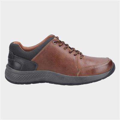 Mens Rollright Lace Up Tan Leather Shoe