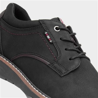 Mikey Mens Black Lace Up Shoe