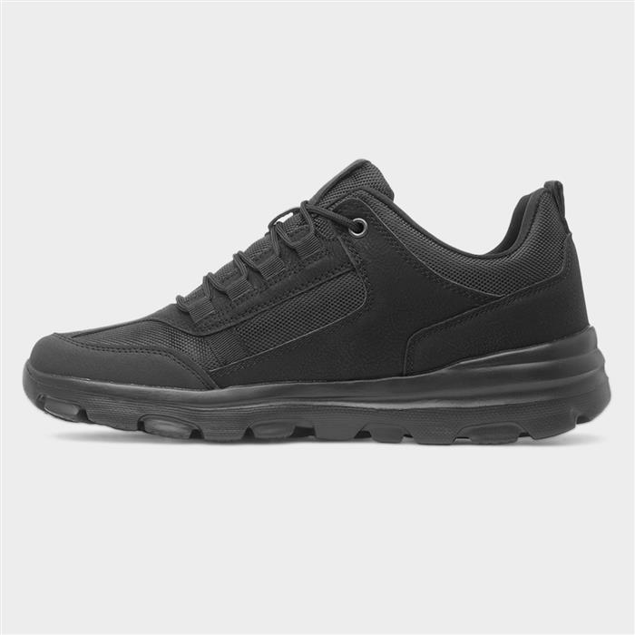 Roger Mens Black Casual Lace Up Shoe