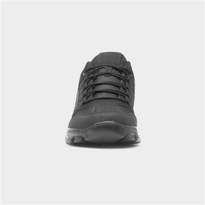 Roger Mens Black Casual Lace Up Shoe