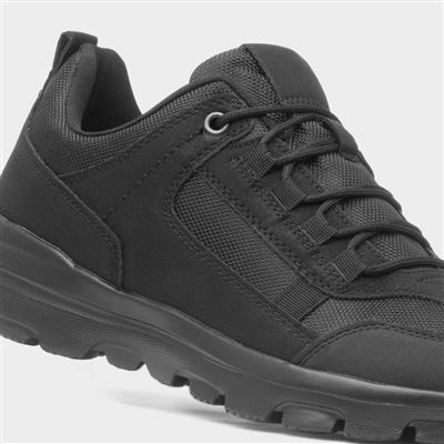 Roger Mens Black Casual Lace Up Shoe