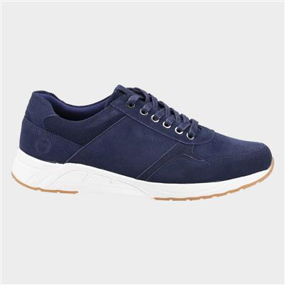 Mens Hankerton Lace Up Suede Shoe in Navy