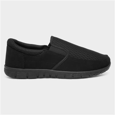 Blake Mens Black Mesh Slip On Shoe