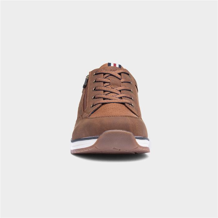 Casey Mens Cognac Brown Lace Up Shoe