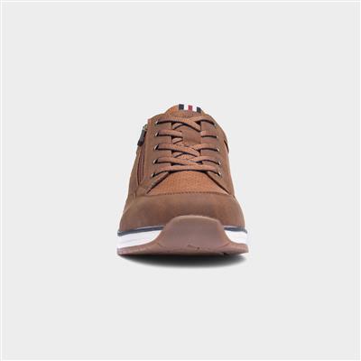 Casey Mens Cognac Brown Lace Up Shoe