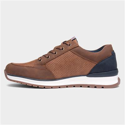 Casey Mens Cognac Brown Lace Up Shoe