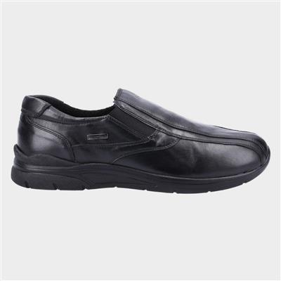 Naunton Mens Black Leather Slip On Shoe