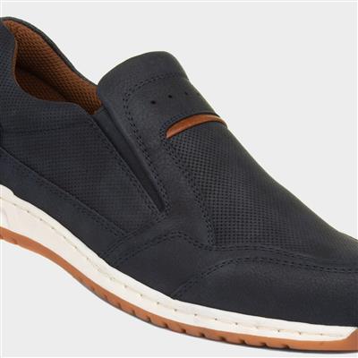 Rob Mens Navy Slip On Casual Shoe