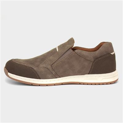 Rob Mens Taupe Slip On Casual Shoe