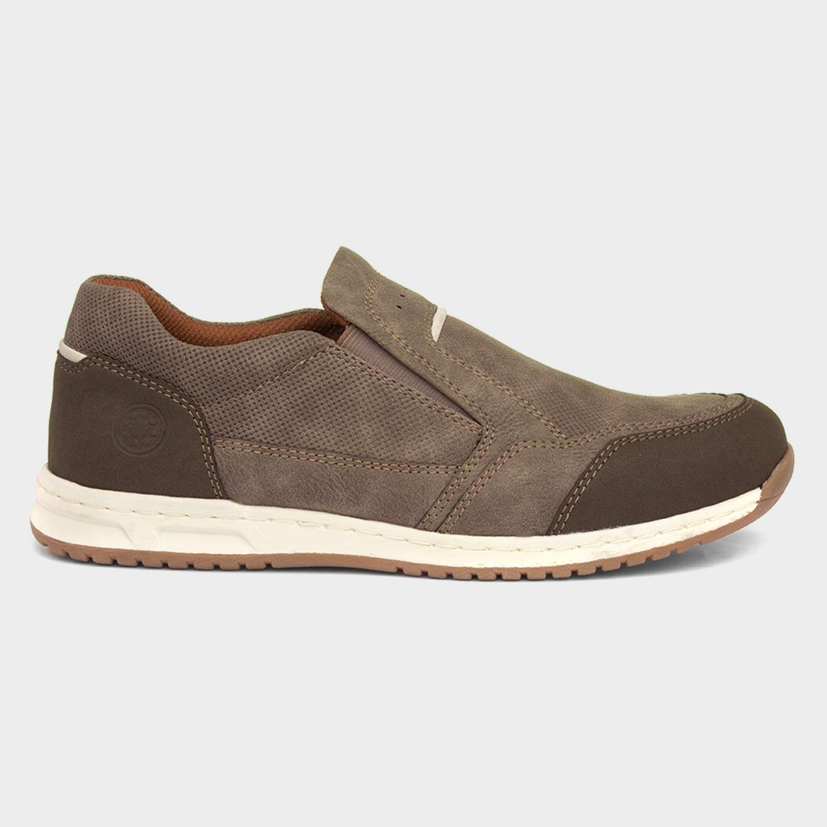 Rob Mens Taupe Slip On Casual Shoe