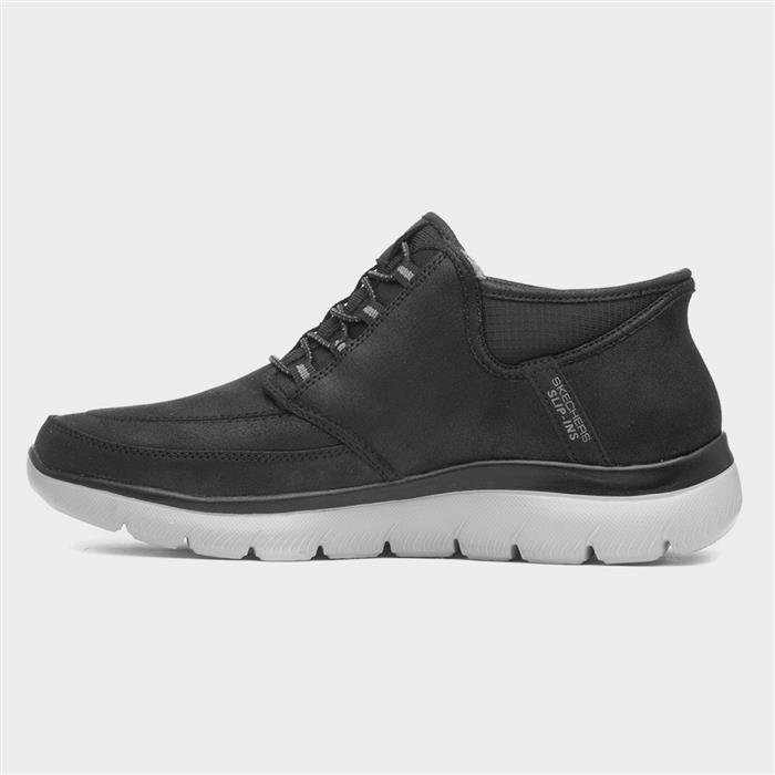 Slip Ins Summits Siegul Mens Black Shoe
