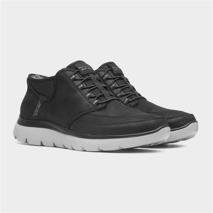 Slip Ins Summits Siegul Mens Black Shoe