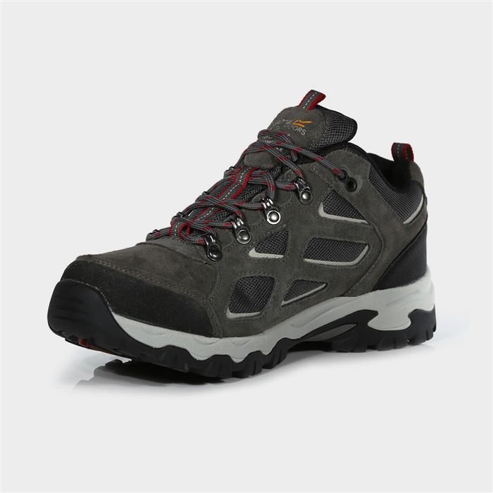 Regatta Tebay Mens Grey Leather Low Hiking Boot-520316 | Shoe Zone