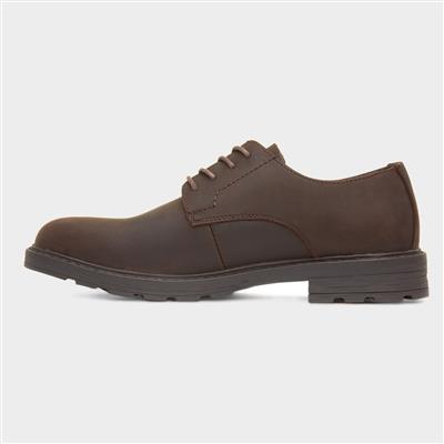 Jerry Mens Brown Leather Casual Shoe
