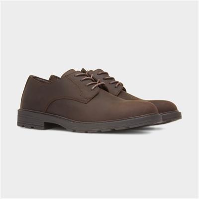 Jerry Mens Brown Leather Casual Shoe