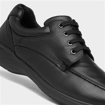 Duke Mens Black Leather Shoe
