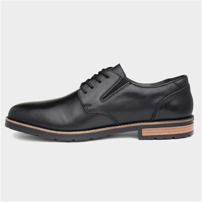 Mens Black Leather Lace Up Shoe