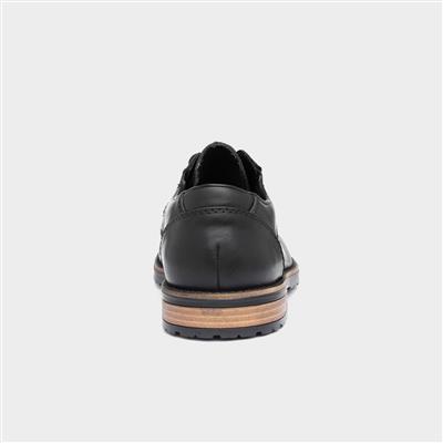 Mens Black Leather Lace Up Shoe