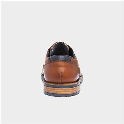 Mens Tan Leather Lace Up Shoe