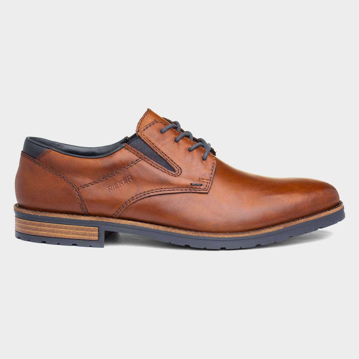 Mens Tan Leather Lace Up Shoe