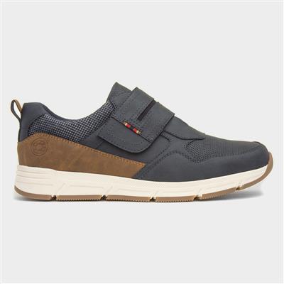 Stephen Mens Navy Easy Fasten Shoe