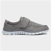 Cushion Walk Greg Mens Grey Easy Fasten Shoe (Click For Details)