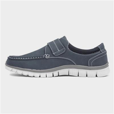 Greg Mens Navy Easy Fasten Shoe