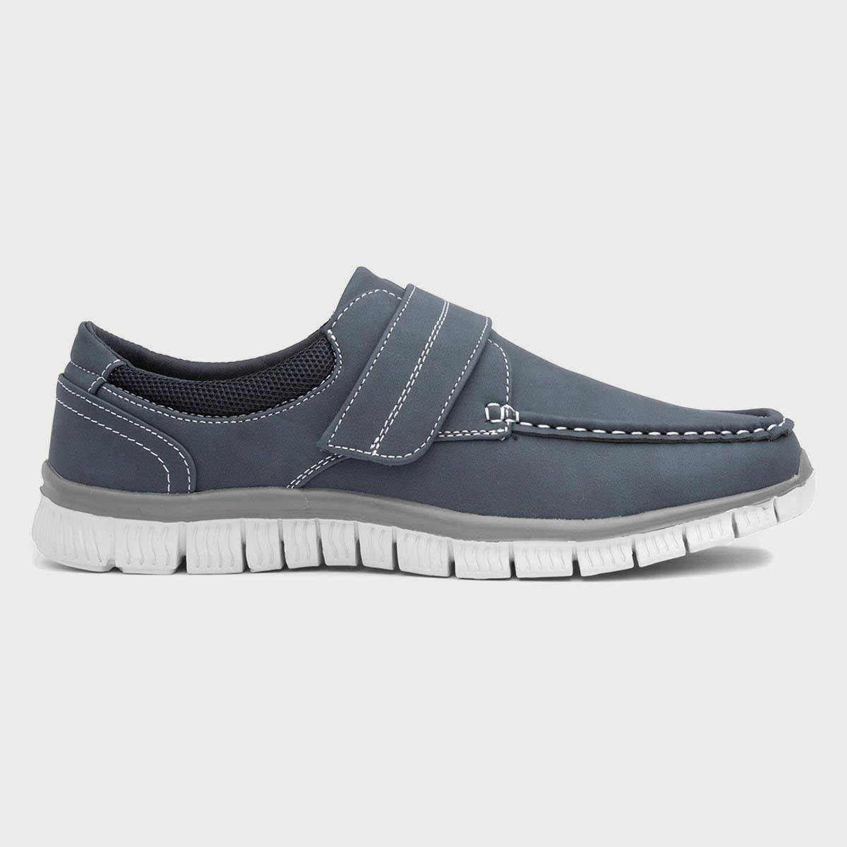 Greg Mens Navy Easy Fasten Shoe