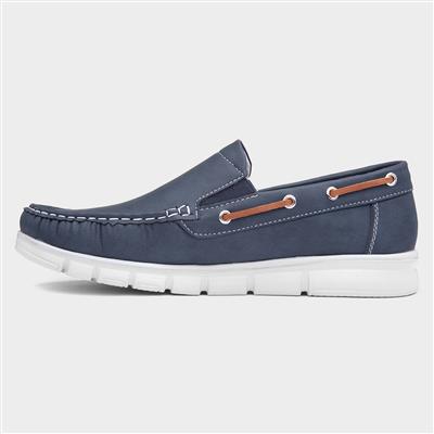 Declan Mens Navy Boat Shoe