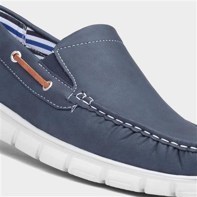 Declan Mens Navy Boat Shoe