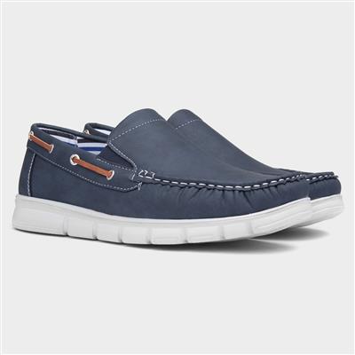 Declan Mens Navy Boat Shoe