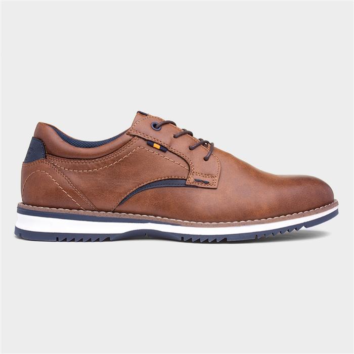 Alfie Mens Brown Lace Up Wide Fit Shoe