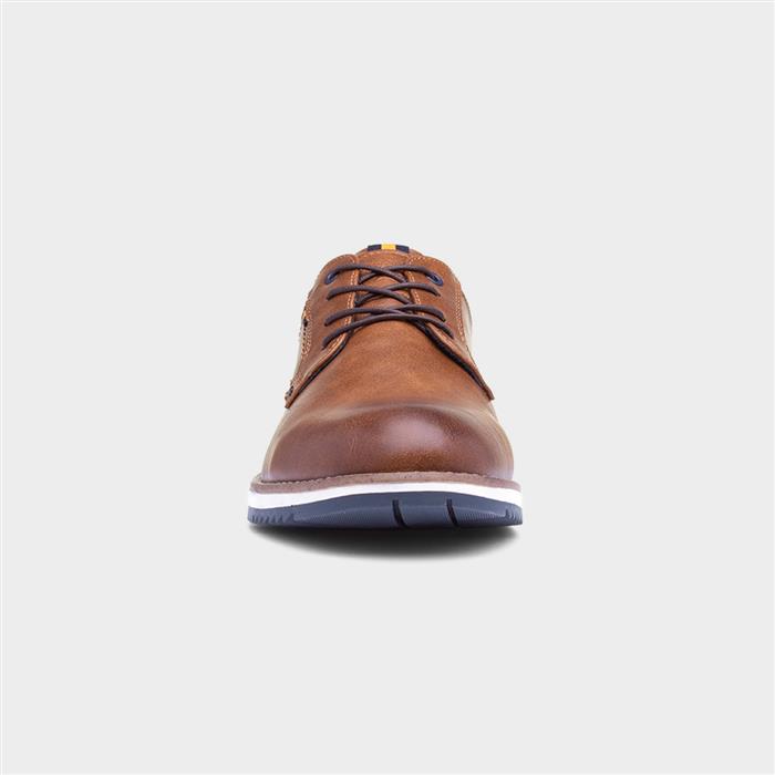 Alfie Mens Brown Lace Up Wide Fit Shoe