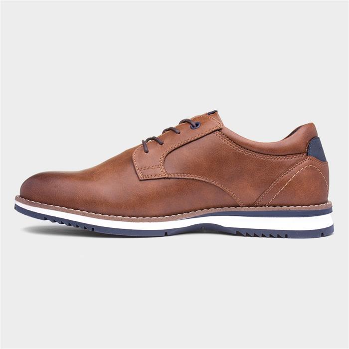 Alfie Mens Brown Lace Up Wide Fit Shoe