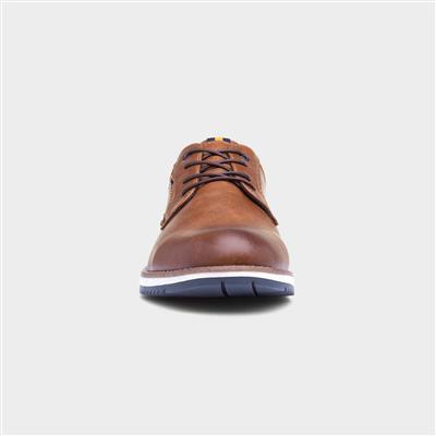 Alfie Mens Cognac Brown Lace Up Shoe