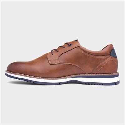 Alfie Mens Cognac Brown Lace Up Shoe