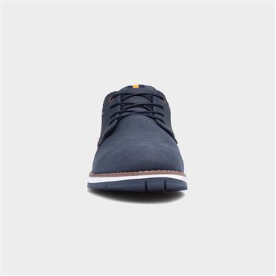 Alfie Mens Navy Lace Up Wide Fit Shoe