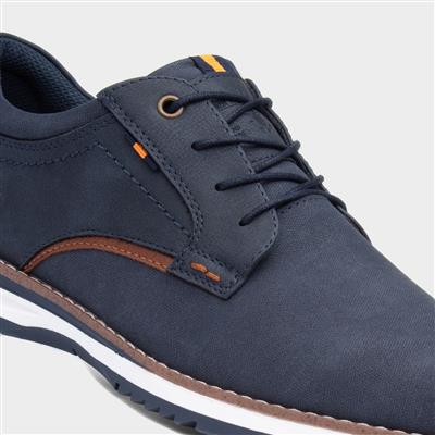 Alfie Mens Navy Lace Up Wide Fit Shoe