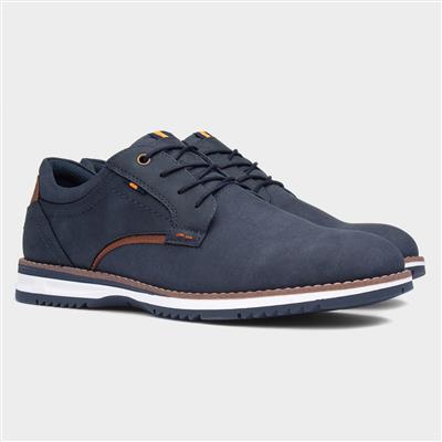 Alfie Mens Navy Lace Up Wide Fit Shoe