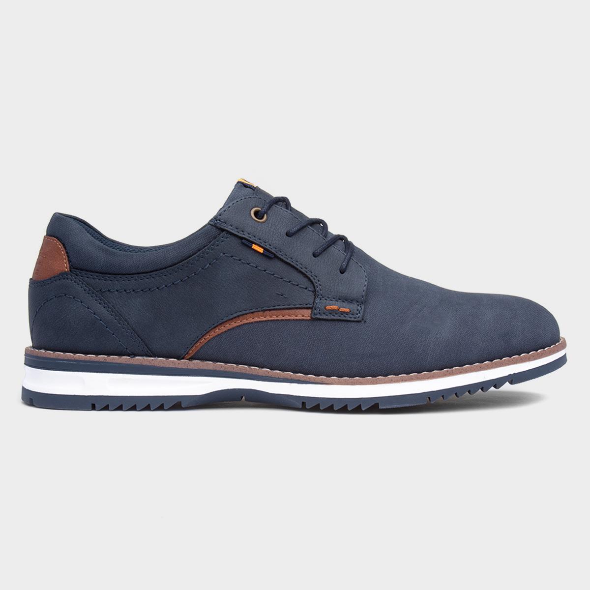 Alfie Mens Navy Lace Up Wide Fit Shoe