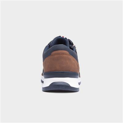 Casey Mens Navy and Brown Casual Shoes