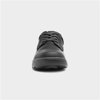 Olson Mens Black Leather Lace Up Shoe