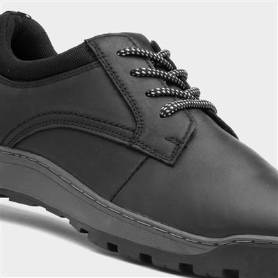 Olson Mens Black Leather Lace Up Shoe