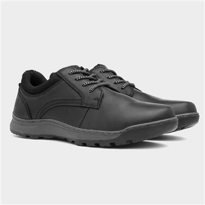 Olson Mens Black Leather Lace Up Shoe