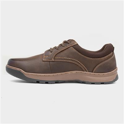 Olson Mens Brown Leather Lace Up Shoe
