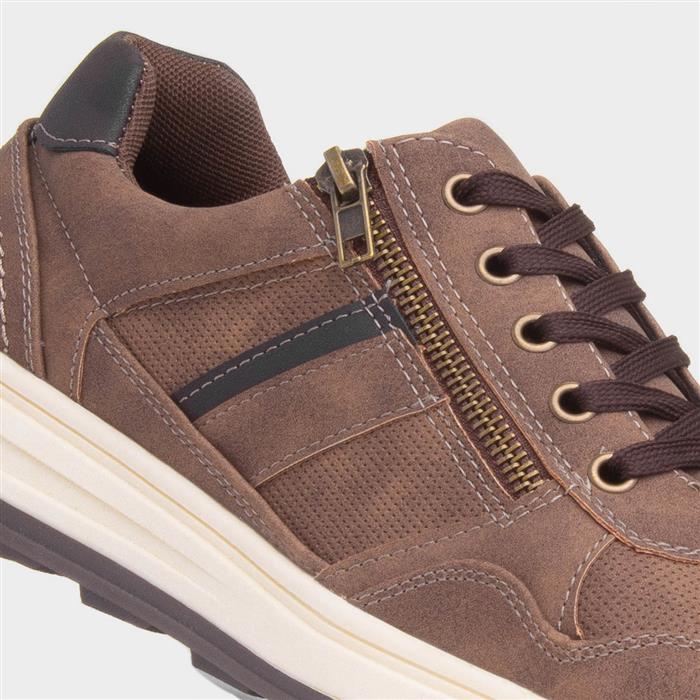 Gabriel Mens Brown Lace Up Casual Shoe