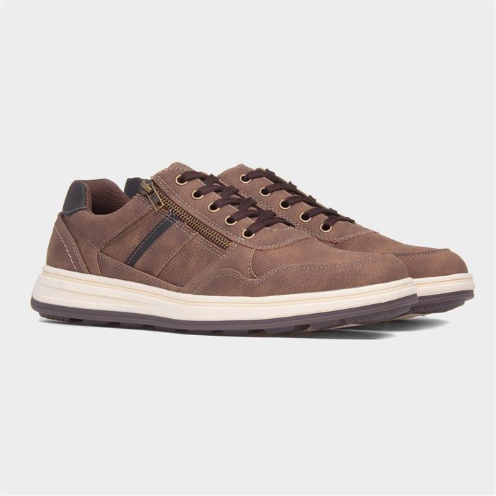 Gabriel Mens Brown Lace Up Casual Shoe
