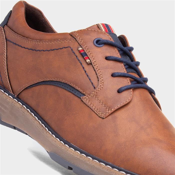 Mikey Mens Tan Lace Up Shoe