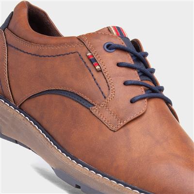 Mikey Mens Tan Lace Up Shoe