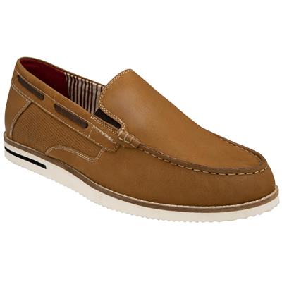 Saxon Mens Tan Leather Loafer